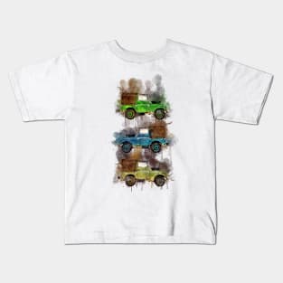 3 Land Rover Series 2 splash art Kids T-Shirt